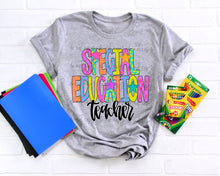 Load image into Gallery viewer, Bright Checker School Occupations Dropdown TRANSFER ARA MAY 25