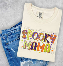 Load image into Gallery viewer, Spooky Mama + Girl Bright Checker Leopard Dropdown TRANSFER SCAR 25