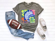 Load image into Gallery viewer, White Groovy Floral Mascots Dropdown TRANSFER SCG MAY