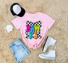 Load image into Gallery viewer, Bright Checker Bow Mascots DROPDOWN TRANSFER ARA JUNE 25