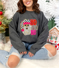 Load image into Gallery viewer, Ho Ho Ho Checkered Santa Hat - Choose Skintone TRANSFER AJD