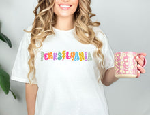 Load image into Gallery viewer, Bright Bubble Heart States DROPDOWN TRANSFER SAV