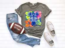 Load image into Gallery viewer, White Groovy Floral Mascots Dropdown TRANSFER SCG MAY