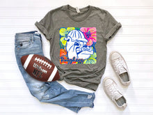 Load image into Gallery viewer, White Groovy Floral Mascots Dropdown TRANSFER SCG MAY