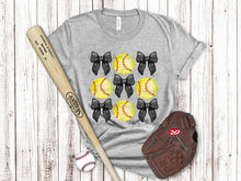 Load image into Gallery viewer, Softball Bow Collage Dropdown TRANSFER