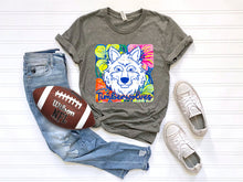 Load image into Gallery viewer, White Groovy Floral Mascots Dropdown TRANSFER SCG MAY