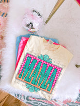 Load image into Gallery viewer, Mama + Mini Pink Checker Turquoise Dropdown TRANSFER DMD