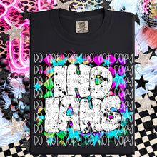 Load image into Gallery viewer, Colorful Checkered Mascot Stars Distressed Dropdown TRANSFER