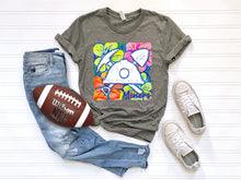 Load image into Gallery viewer, White Groovy Floral Mascots Dropdown TRANSFER SCG MAY