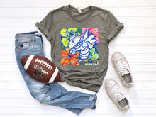 Load image into Gallery viewer, White Groovy Floral Mascots Dropdown TRANSFER SCG MAY