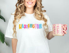 Load image into Gallery viewer, Bright Bubble Heart States DROPDOWN TRANSFER SAV