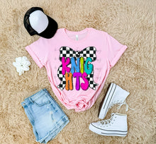 Load image into Gallery viewer, Bright Checker Bow Mascots DROPDOWN TRANSFER ARA JUNE 25