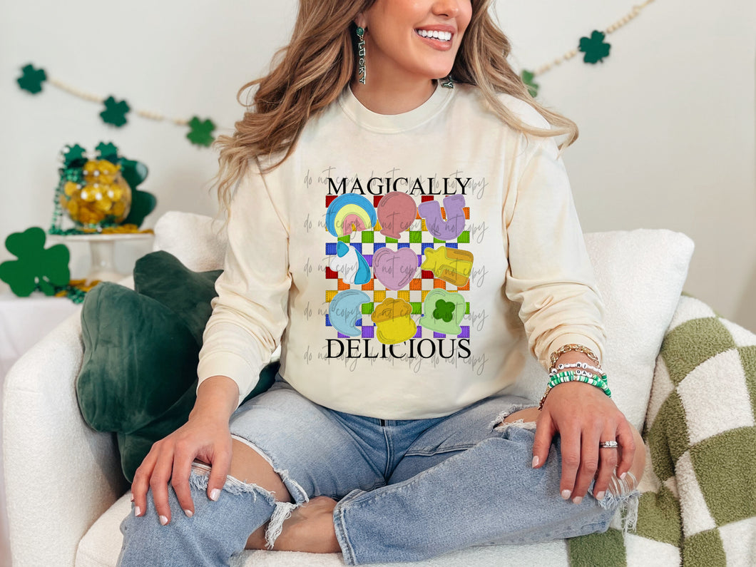 Mag_cally Delicious Faux Embroidery Checkered TRANSFER