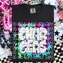 Load image into Gallery viewer, Colorful Checkered Mascot Stars Distressed Dropdown TRANSFER