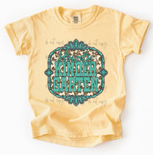 Load image into Gallery viewer, Howdy Grades DROPDOWN Turquoise Cow Print TRANSFER DMD EM JUNE 26 | Back To School