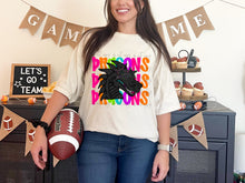 Load image into Gallery viewer, Bright Stacked Mascots Star Eyes DROPDOWN TRANSFER TSC 24