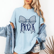 Load image into Gallery viewer, Blue Prepster Bow Grades Distressed DROPDOWN TRANSFER PARJO JULY 25