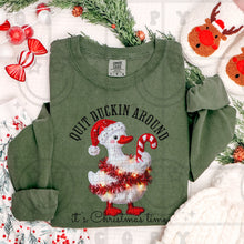 Load image into Gallery viewer, Quit Ducking Around Faux Embroidery And Tinsel DROPDOWN TRANSFER HMWK NOV 25