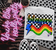 Load image into Gallery viewer, Rainbow Bright Striped Mascots DROPDOWN TRANSFER CAP
