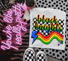 Load image into Gallery viewer, Rainbow Bright Striped Mascots DROPDOWN TRANSFER CAP