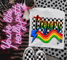 Load image into Gallery viewer, Rainbow Bright Striped Mascots DROPDOWN TRANSFER CAP
