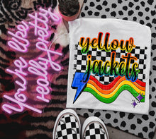 Load image into Gallery viewer, Rainbow Bright Striped Mascots DROPDOWN TRANSFER CAP