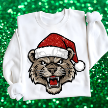 Load image into Gallery viewer, Mascot Faux Glitter Santa Hat DROPDOWN TRANSFER PARJO OCT 25