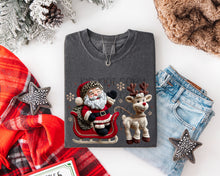 Load image into Gallery viewer, Santa Reindeer Faux Yarn TRANSFER ET NOV 25