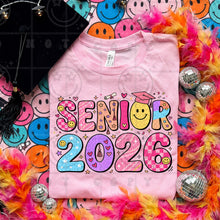 Load image into Gallery viewer, Senior or Senior Mom Bright Checker Happy TRANSFER HMWK APR 26