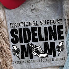 Load image into Gallery viewer, Emotional Support Sideline Mom Sports With or Without Bow DROPDOWN TRANSFER THREAD MAR 26