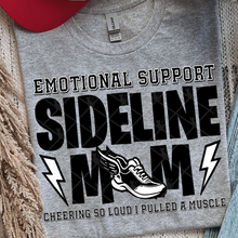 Load image into Gallery viewer, Emotional Support Sideline Mom Sports With or Without Bow DROPDOWN TRANSFER THREAD MAR 26