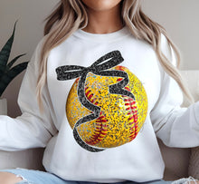 Load image into Gallery viewer, Sport Ball With Bow Glitter Dropdown TRANSFER PARJO JAN 25