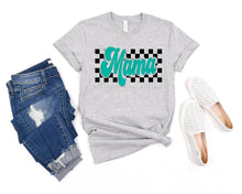 Load image into Gallery viewer, Black And Teal Mama 2 Color 9'' PUFF SCREEN