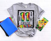 Load image into Gallery viewer, Tie Dye Black Box School Grades DTF TRANSFER