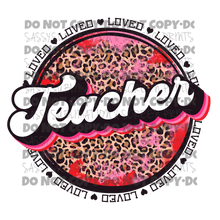 Load image into Gallery viewer, Teacher Loved Grunge Circle TRANSFER