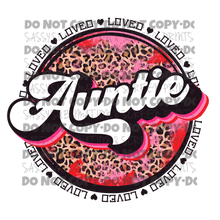 Load image into Gallery viewer, Auntie Loved Grunge Circle TRANSFER