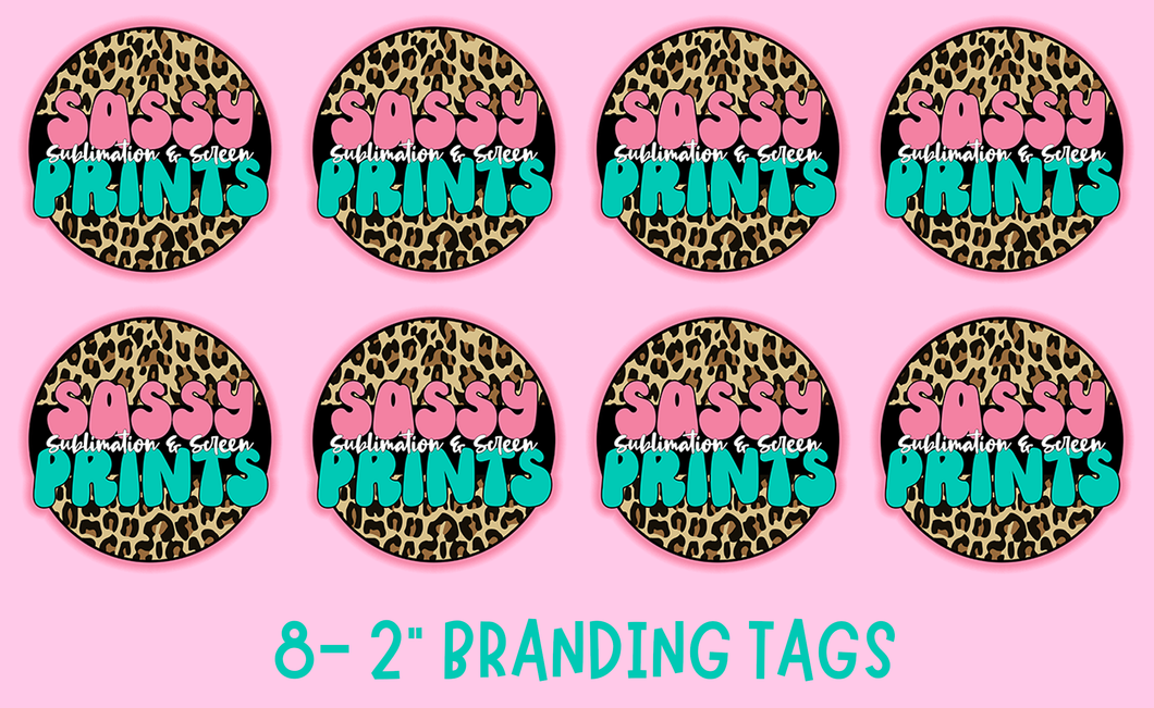 Set of 8–2” DTF Branding Tags