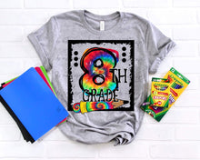 Load image into Gallery viewer, Tie Dye Black Box School Grades DTF TRANSFER