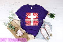 Load image into Gallery viewer, Pink Red Valentines Cross Brush TRANSFER