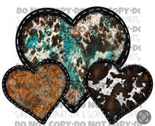 Load image into Gallery viewer, Western Heart Trio TRANSFER