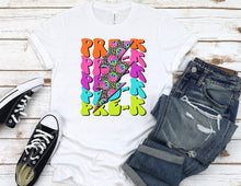 Load image into Gallery viewer, Bright Stacked Leopard Happy Bolt School Grades DTF TRANSFER