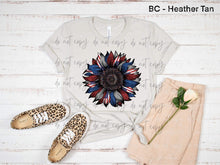 Load image into Gallery viewer, Patriotic Glitter Sunflower HIGH HEAT SOFT SCREEN