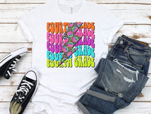Load image into Gallery viewer, Bright Stacked Leopard Happy Bolt School Grades DTF TRANSFER