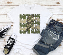 Load image into Gallery viewer, Camo Stacked Bolt School Grades DTF TRANSFER