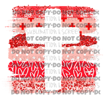 Load image into Gallery viewer, Pink Red Valentines Cross Brush TRANSFER