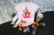 Load image into Gallery viewer, In October We Wear Pink Pumpkin Ghosts HIGH HEAT SOFT SCREEN