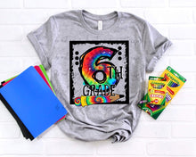 Load image into Gallery viewer, Tie Dye Black Box School Grades DTF TRANSFER
