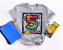 Load image into Gallery viewer, Tie Dye Black Box School Grades DTF TRANSFER
