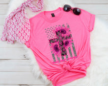 Load image into Gallery viewer, Breast Cancer Awareness Sunflower Flag HIGH HEAT SOFT SCREEN