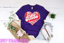 Load image into Gallery viewer, Red Pink Leopard Babe Heart TRANSFER